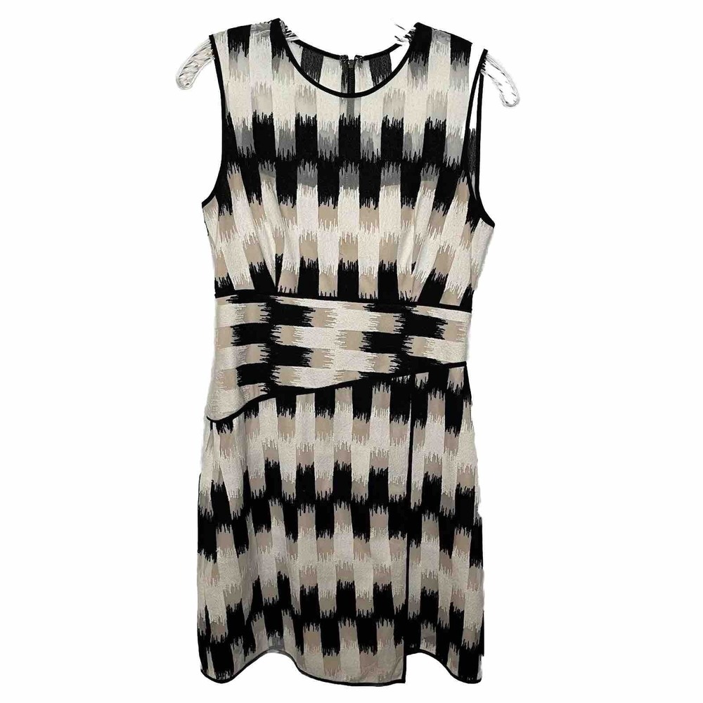 BCBG Max Azria Black & White "Alivia" Embroidery Print Dress‎ Size 4
